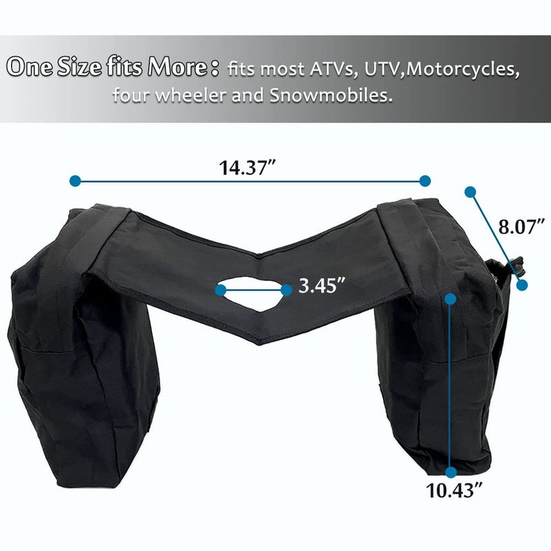FCOUIID Snowmobile Tank Saddlebags for Hunting Gear ATV UTV - Motorcycles Front Tank Bag Waterproof Storage Pack Organizer with Drink Pocket for Cold Weather Riding - Image 2